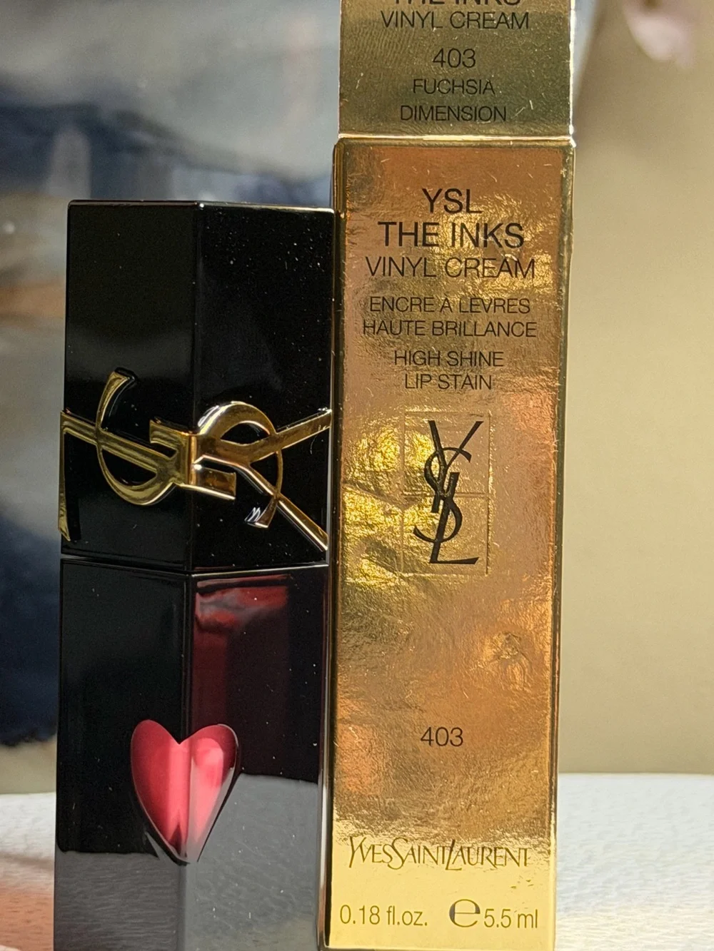 Yves Saint Laurent The Inks Vinyl Cream– 403 Fuchsia Dimension NWB